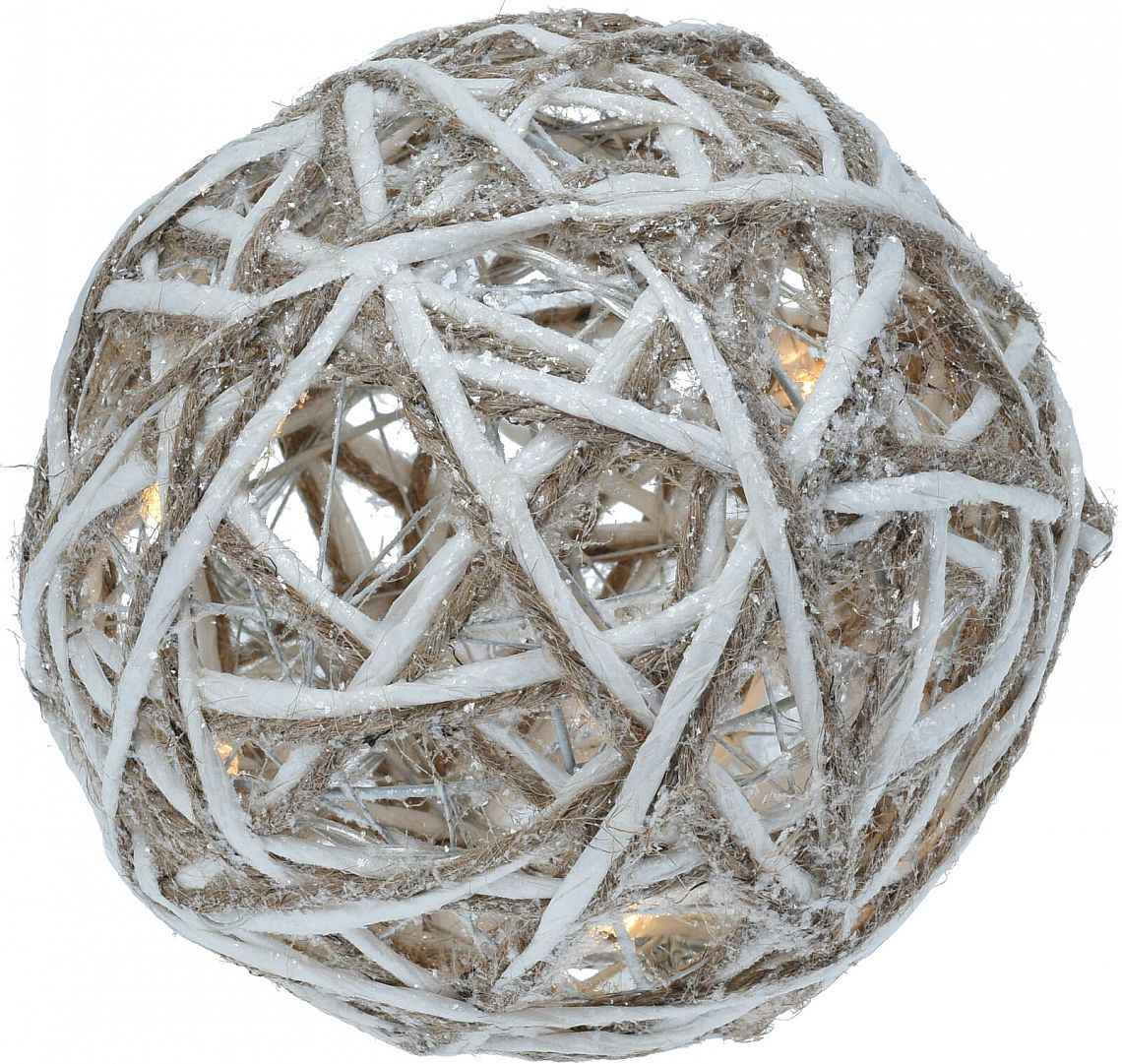Elektrinė LED dekoracija BURBULAS, 10 LED, šiltai baltos sp 6/18val. laikmatis 2xAA, ø15cm-1