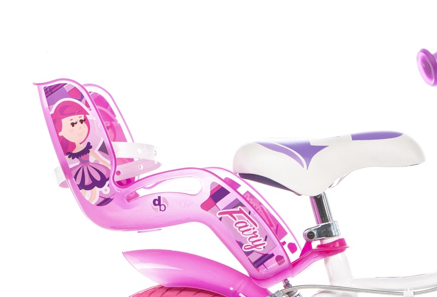 Vaikiškas dviratis Dino Bikes Fairy, baltas/įvairių spalvų, 12"-1