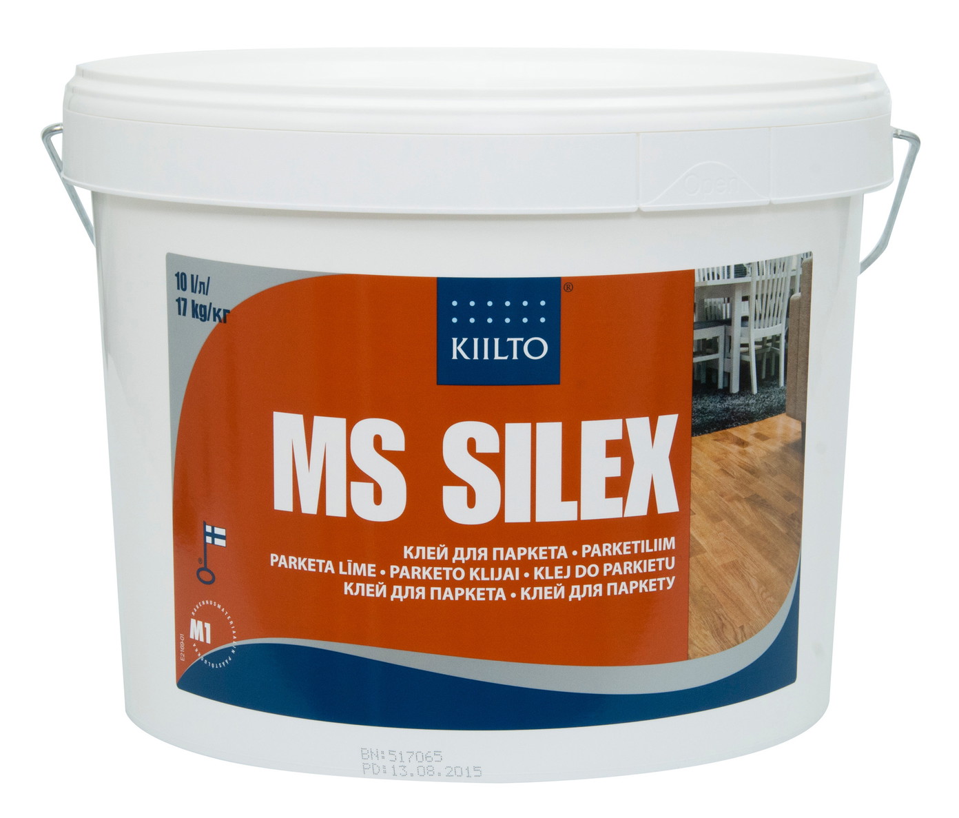 Parketo klijai KIILTO MS SILEX, elastingi, šildomoms grindims, 17 kg-0