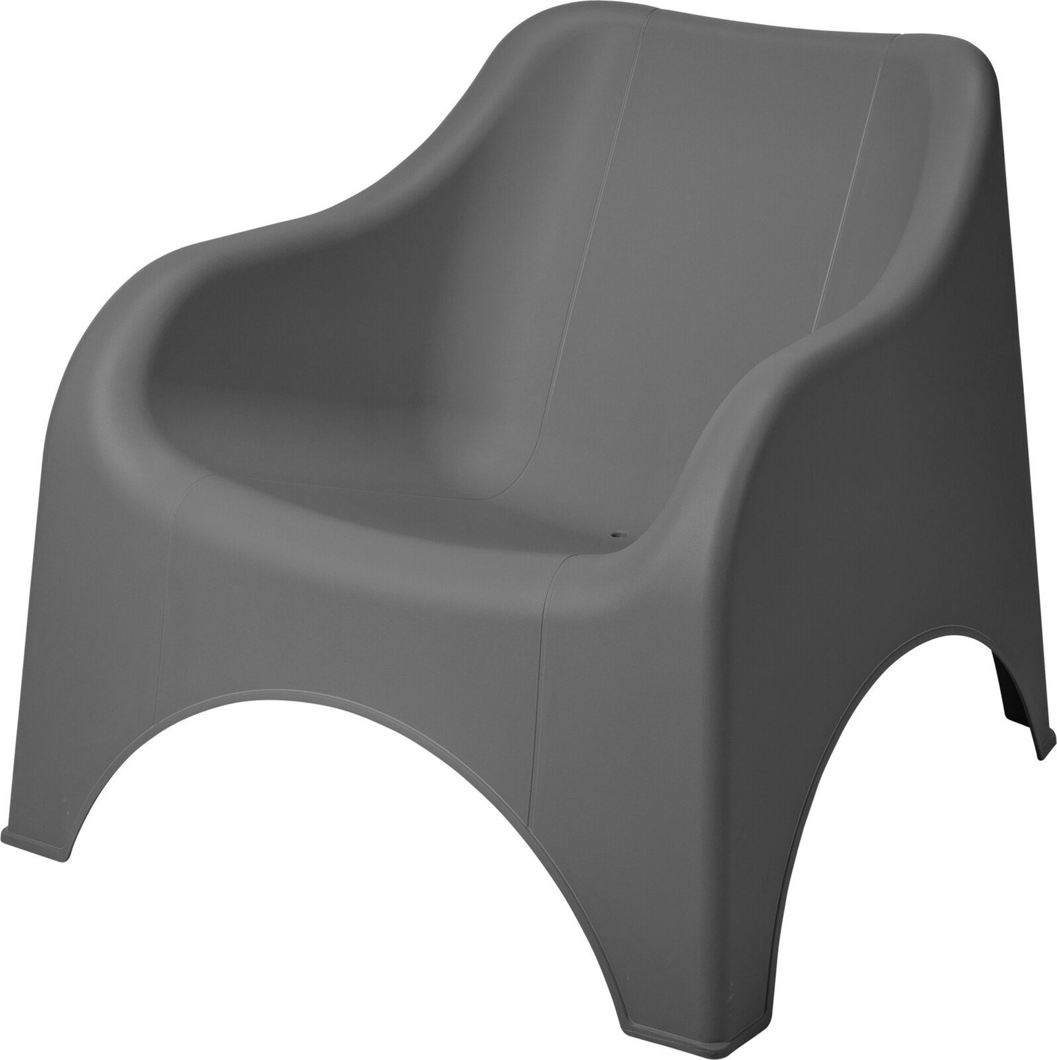 Plastikinė kėdė lauko NUVOLA, 79,5 x 81 x 76 cm, antracito sp.-0