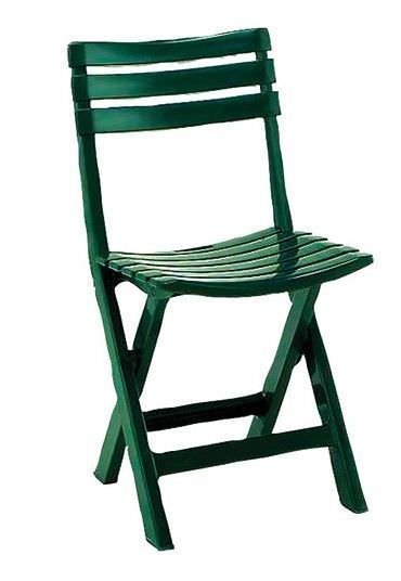 Plastikinė sodo kėdė BIRKI, 41 x 46 x 78 cm, žalios sp.