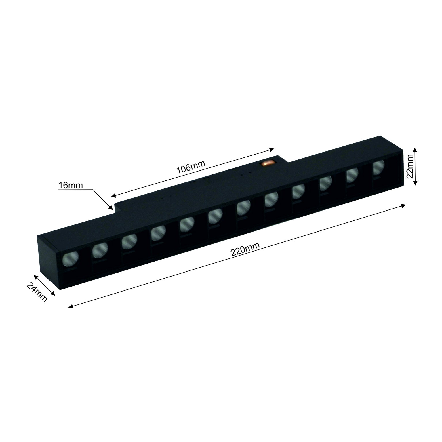 Išmanusis magnetinis LED bėgelių šviestuvas VESTALIGHT VESTA1058M, 12W, 3000-6000K, 1080lm-1