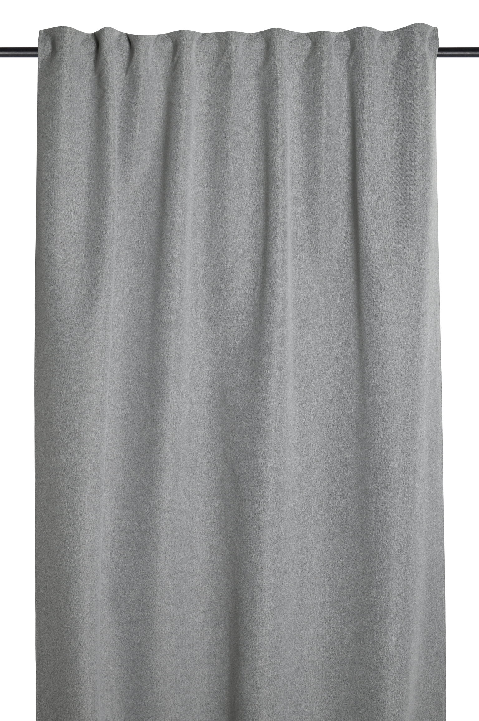 Naktinė užuolaida PORTLAND PAN RUFLETTE, su juosta, pilkos sp., 135 x 250 cm, 100 % PES-0