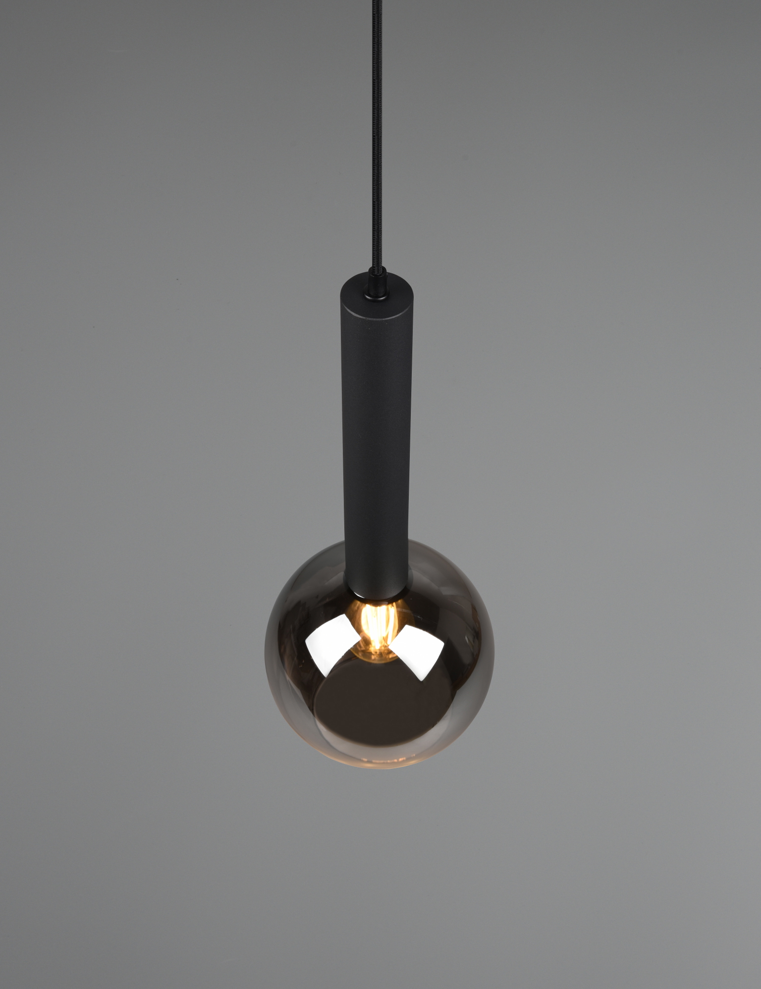 Pakabinamas šviestuvas TRIO CLAYTON, 1 x E27, max 28W, juodos sp., ø20 x h150 cm-1