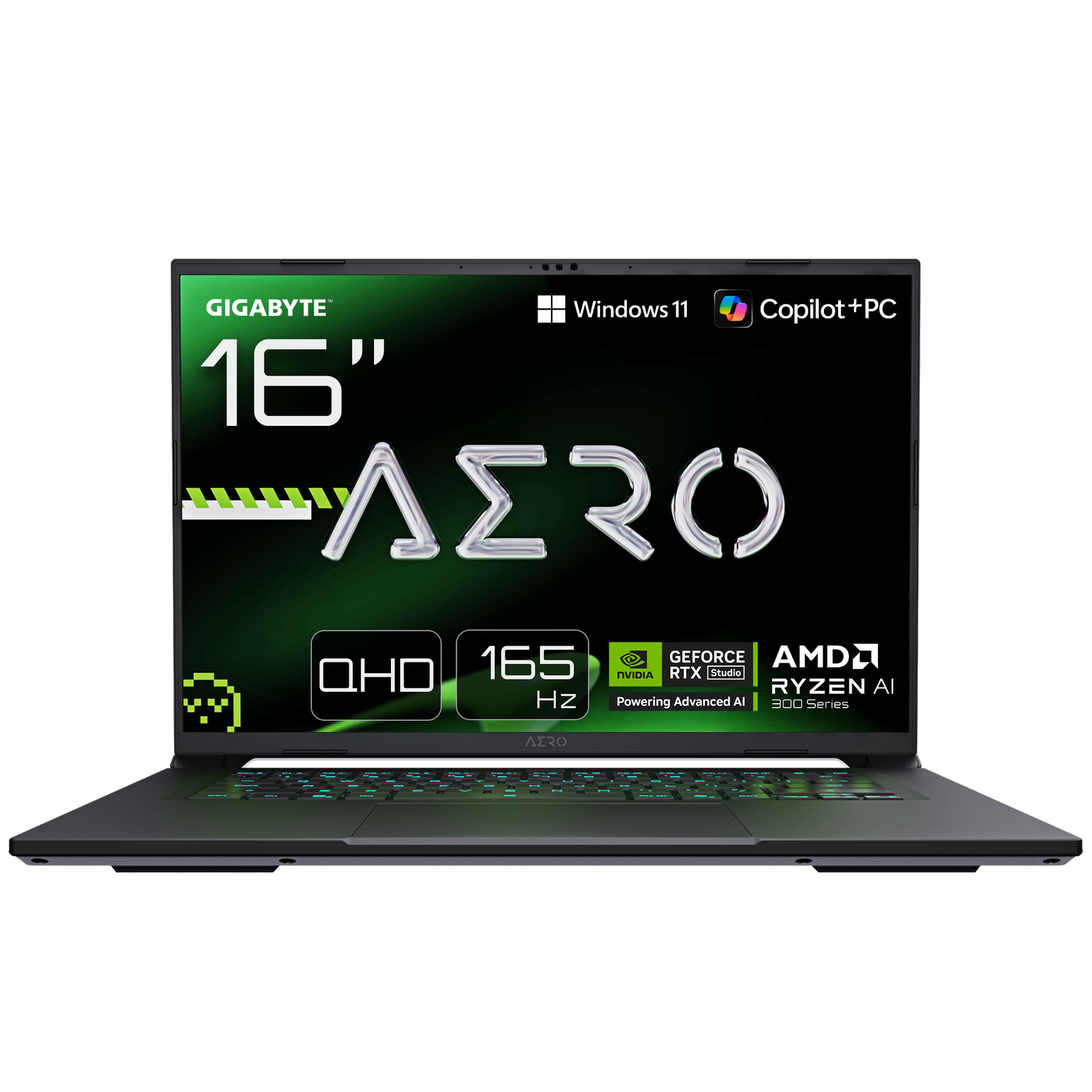 Nešiojamas kompiuteris Gigabyte AERO X16 1WH-93EEC64DH 16" QHD AMD Ryzen AI 7 350/32GB/1TB/RTX 5070-0