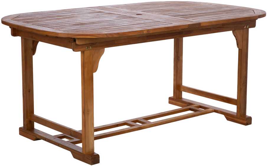 Išskleidžiamas lauko stalas FABIOLA 285/225/165x100xH75cm, akacijos mediena-1