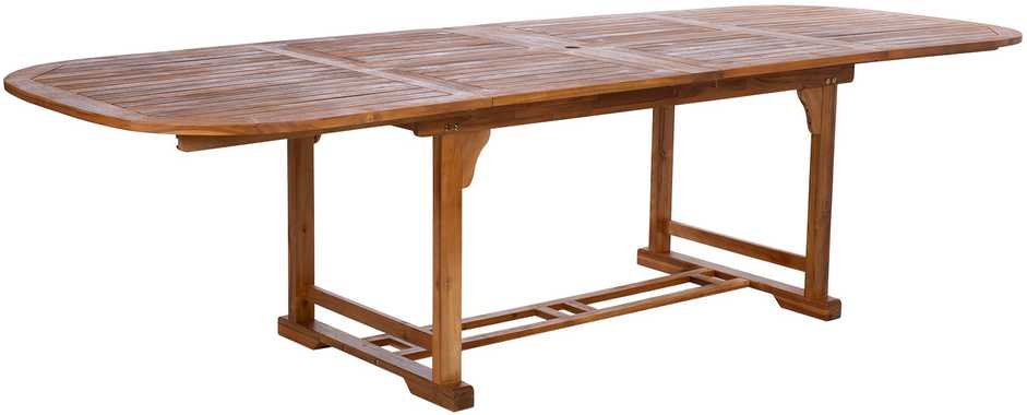 Išskleidžiamas lauko stalas FABIOLA 285/225/165x100xH75cm, akacijos mediena - 4