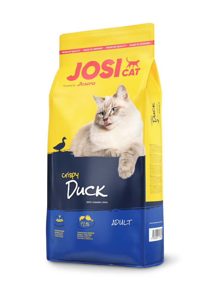 JosiCat sausas maistas su traškia antiena Crispy Duck, 10 kg