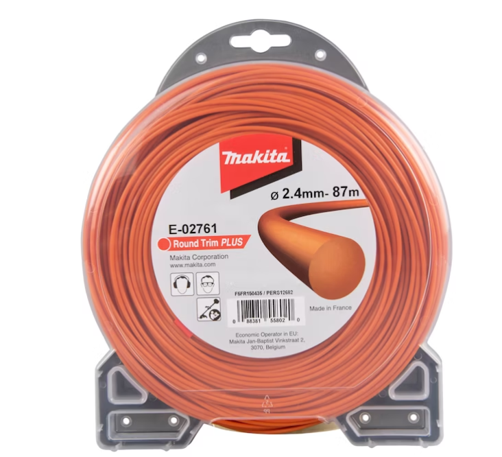 Apvalus žoliapjovės pjovimo lynas MAKITA Plus, 2,4 mm x 87 m-0