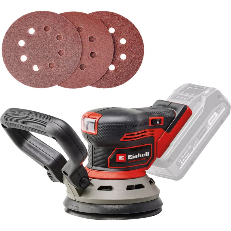 Akumuliatorinis ekscentrinis šlifuoklis EINHELL TP-RS 18/32 Li BL-Solo, 18 V, 125 mm, be akumuliat.-0