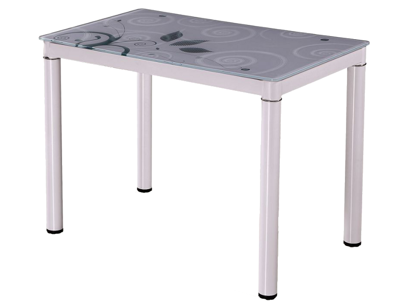 Valgomojo stalas DAMAR II, 80 x 60 cm, baltas