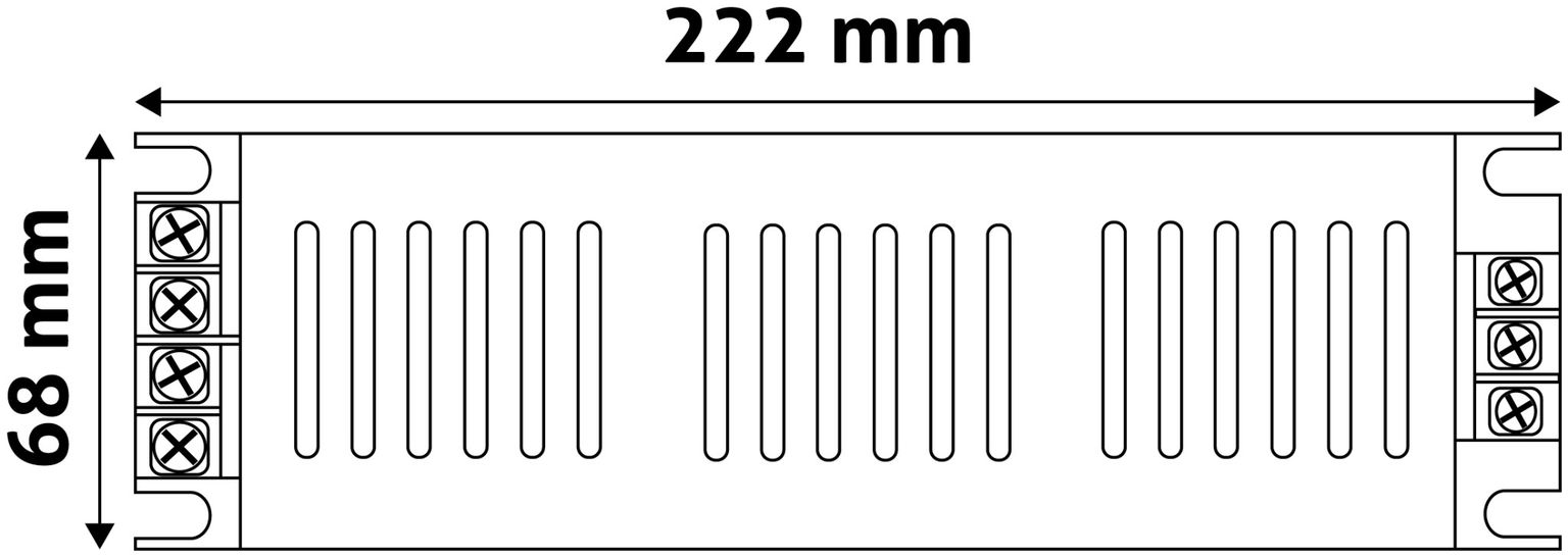 Maitinimo šaltinis LED juostoms AVIDE SLIM, IP20, 12V, 200W, aliuminis - 2