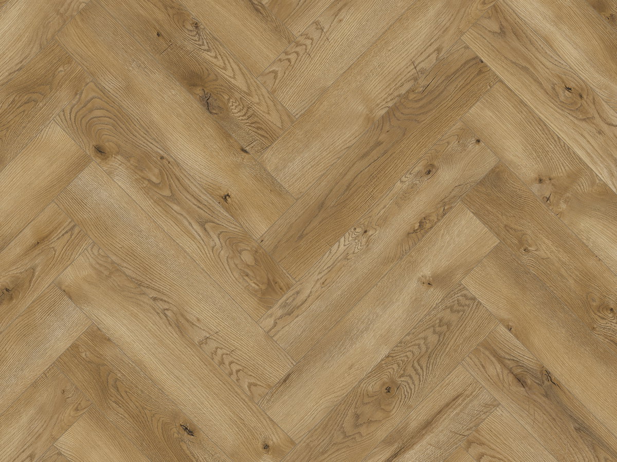 Laminatas VILLE Herringbone, 63263, atsarus vandeniui 24 h, 643 x 131 x 8 mm, 32/AC5 - 1