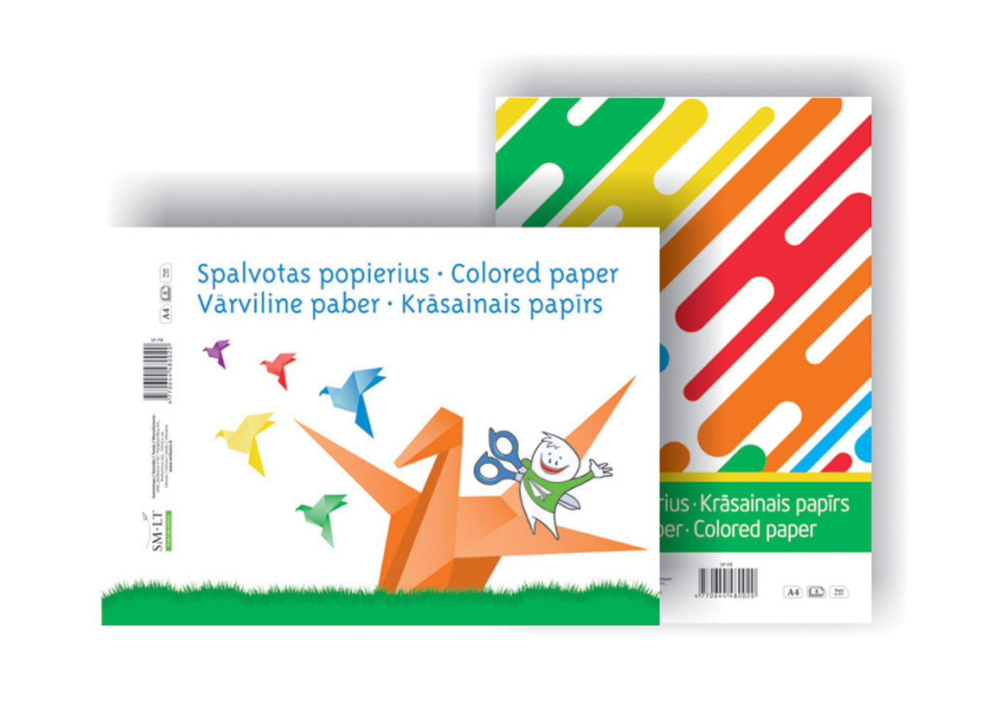 Spalvotas popierius A4/8 lapai, vienpusis, SP-P8-0