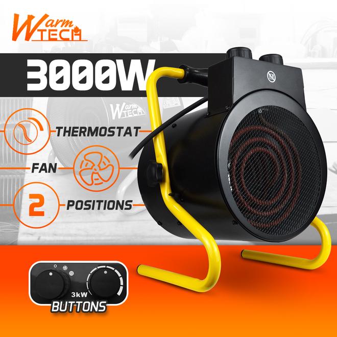 Kaloriferis WARM TECH WTCG3000-2V, 3 kW, 230 V, 305 m3/h-1