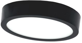Paviršinė LED panelė TOPE MODENA, IP44, 4000 K, 22 W, 1772 lm, juodos sp., Ø 18 x 3,1 cm-0