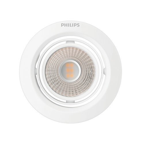 Įleidžiamas LED šviestuvas PHILIPS POMERON SCENE SWITCH, 5 W, 4000 K, 350 lm, dimeriuojamas Ø9 cm