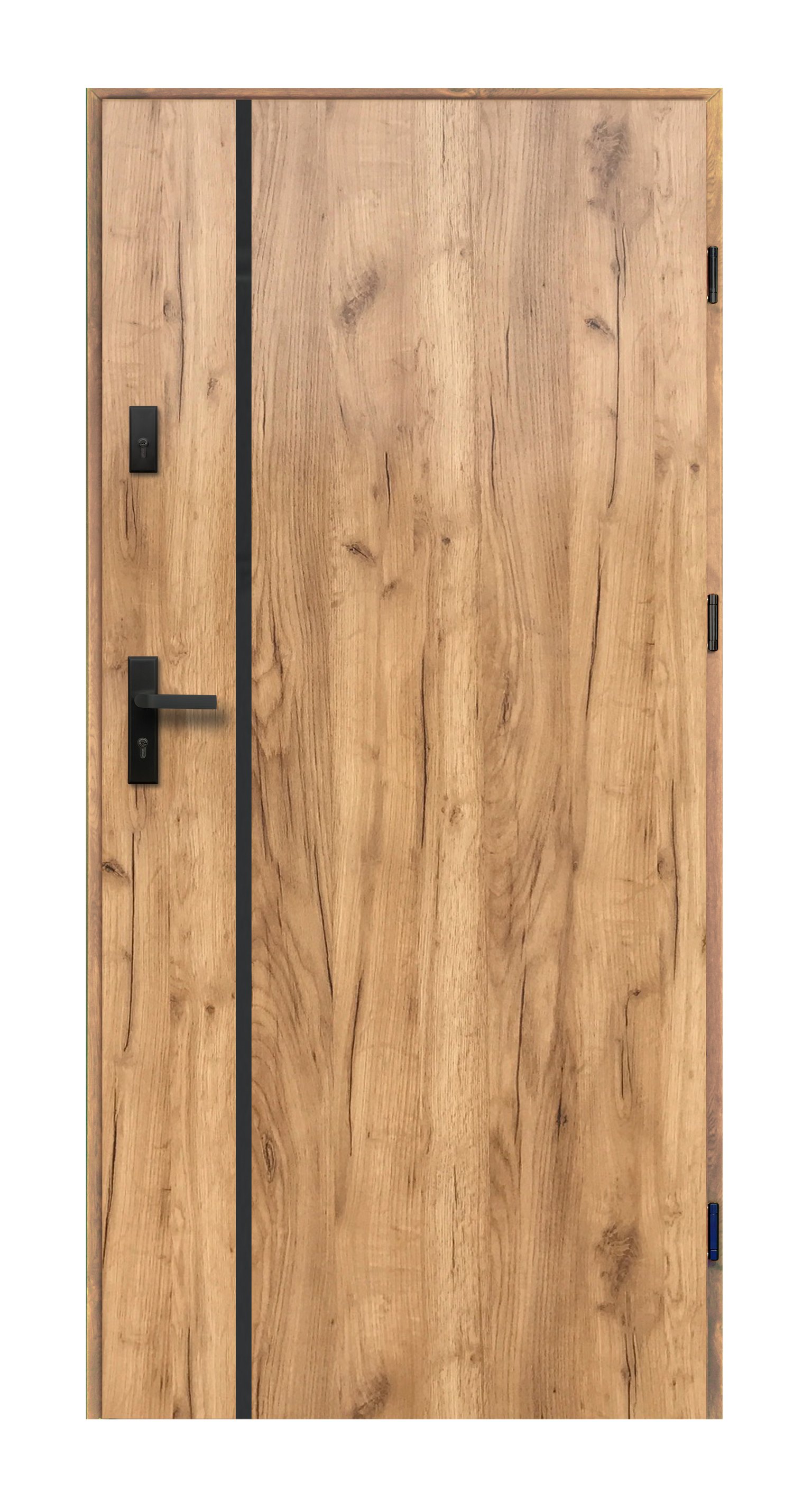 Išorės buto durys RADEX HEBE P55, Sonoma ąžuolo sp., 1000 x 2072 mm, kairė