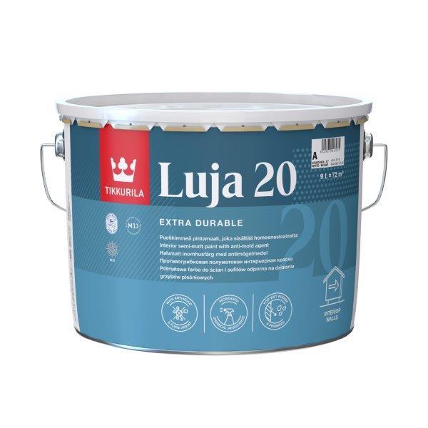 Sienų ir lubų dažai TIKKURILA LUJA 20, A bazė, pusiau matiniai, 9 l-0