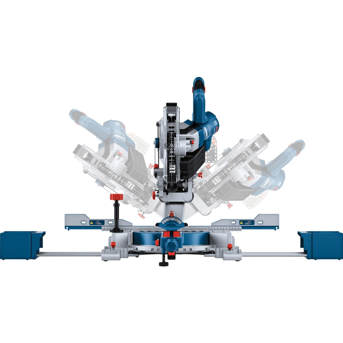 Akumuliatorinės skersinio pjovimo staklės BOSCH PRO GCM 18V-216 D, 18 V (be akum. ir krov.) - 3