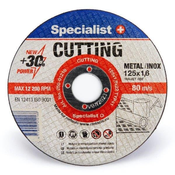 Metalo pjovimo diskas SPECIALIST+ Cutting, 125 x 1,6 x 22 mm - 1