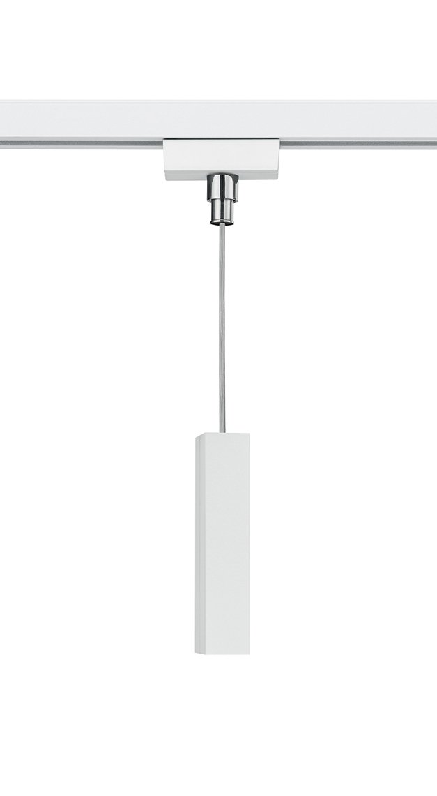 Bėgelio šviestuvo jungimo ir tvirtinimo jungtis TRIO DUOline 2F, matinės baltos spalvos