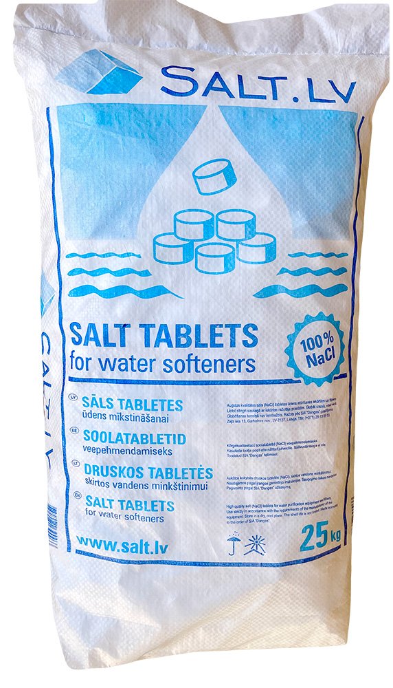 Vandens minkštinimo filtrų druska SALT.LV, 25 kg