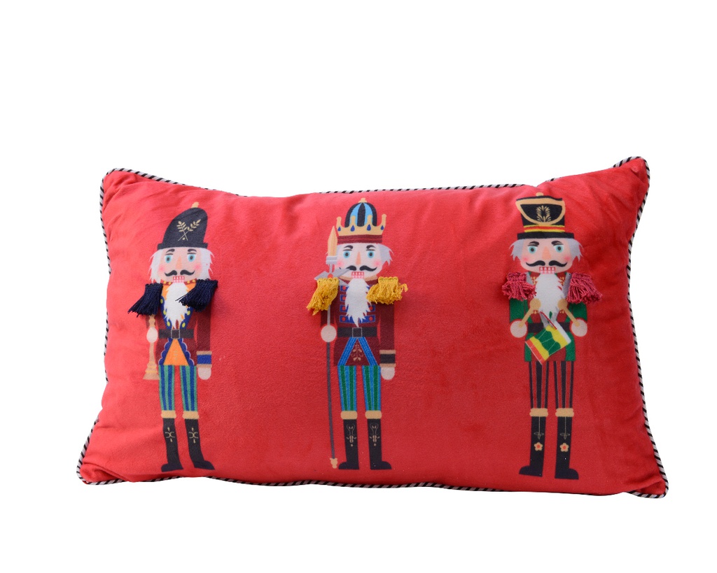 Dekoratyvinė pagalvė DECORIS,raudonos spalvos, 30 x 50 cm, 100 % medvilnė