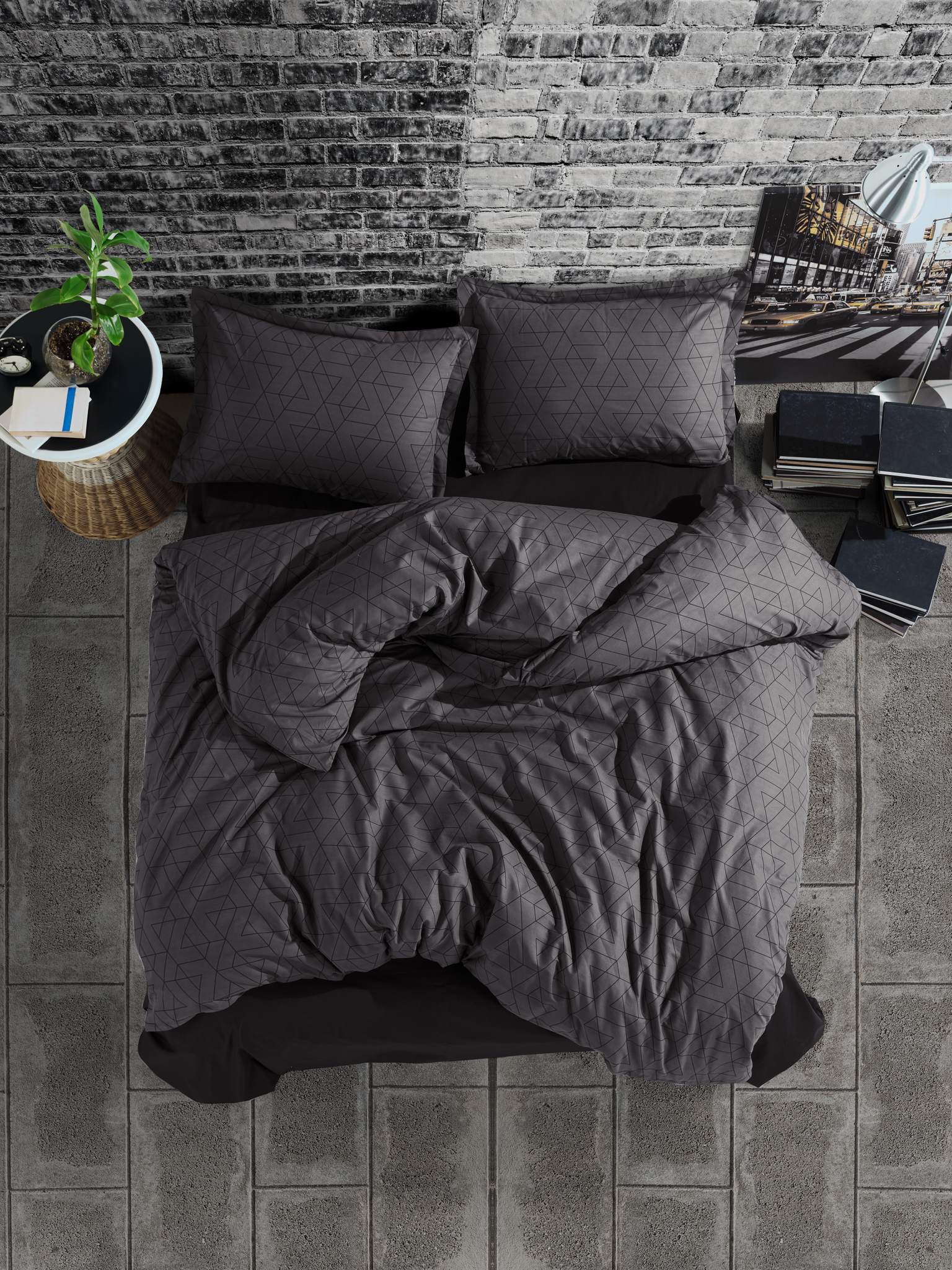 Medvilninės patalynės kompl. CREYA MONZA, 240x220cm, 2x50x70cm, 2x70x70cm, 100% medv.-0