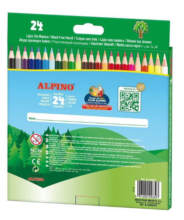 Spalvoti pieštukai ALPINO, 24 spalvų-1