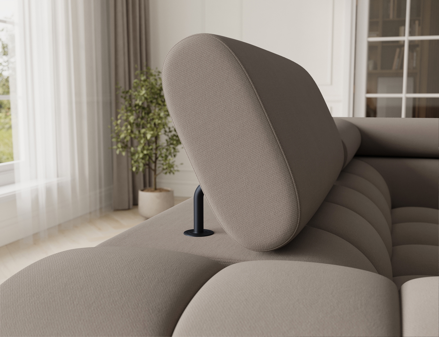 Kampinė sofa - lova Fectory, smėlio sp., 346 x 205 cm x 93 cm - 8