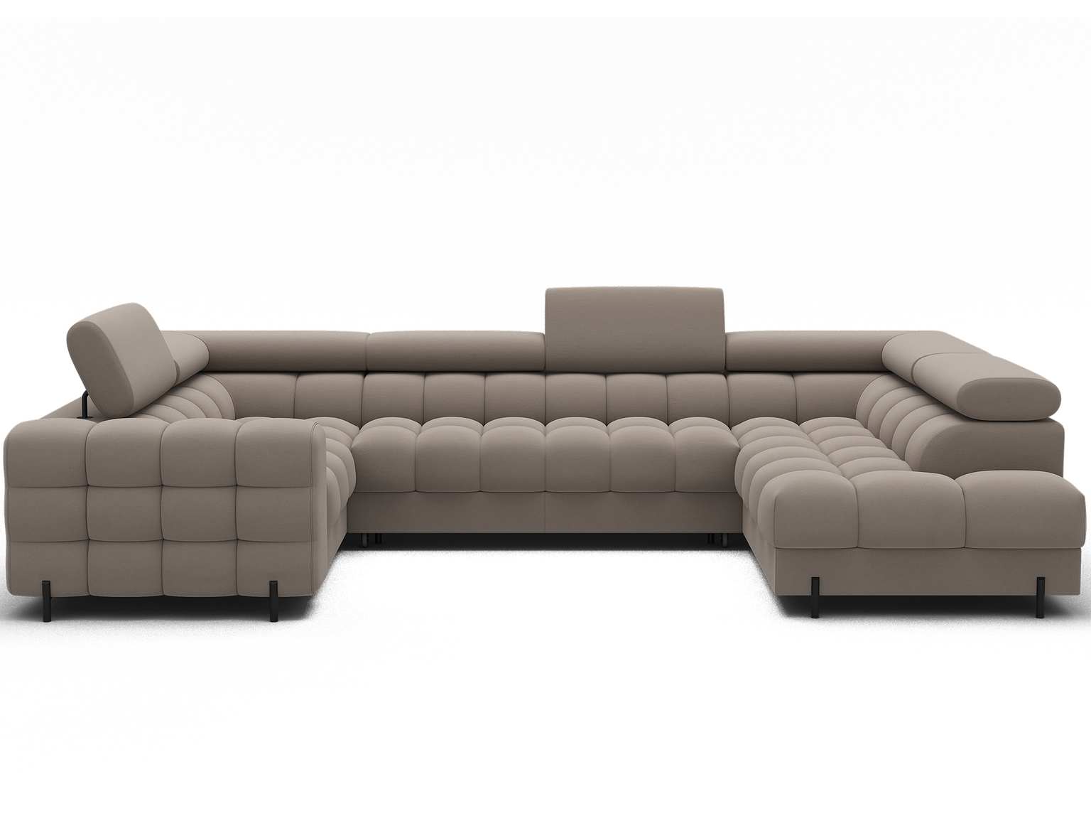Kampinė sofa - lova Fectory, smėlio sp., 346 x 205 cm x 93 cm-0