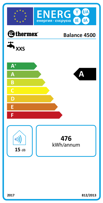 Momentinis vandens šildytuvas THERMEX BALANCE, 4.5 kW, baltos spalvos - 7