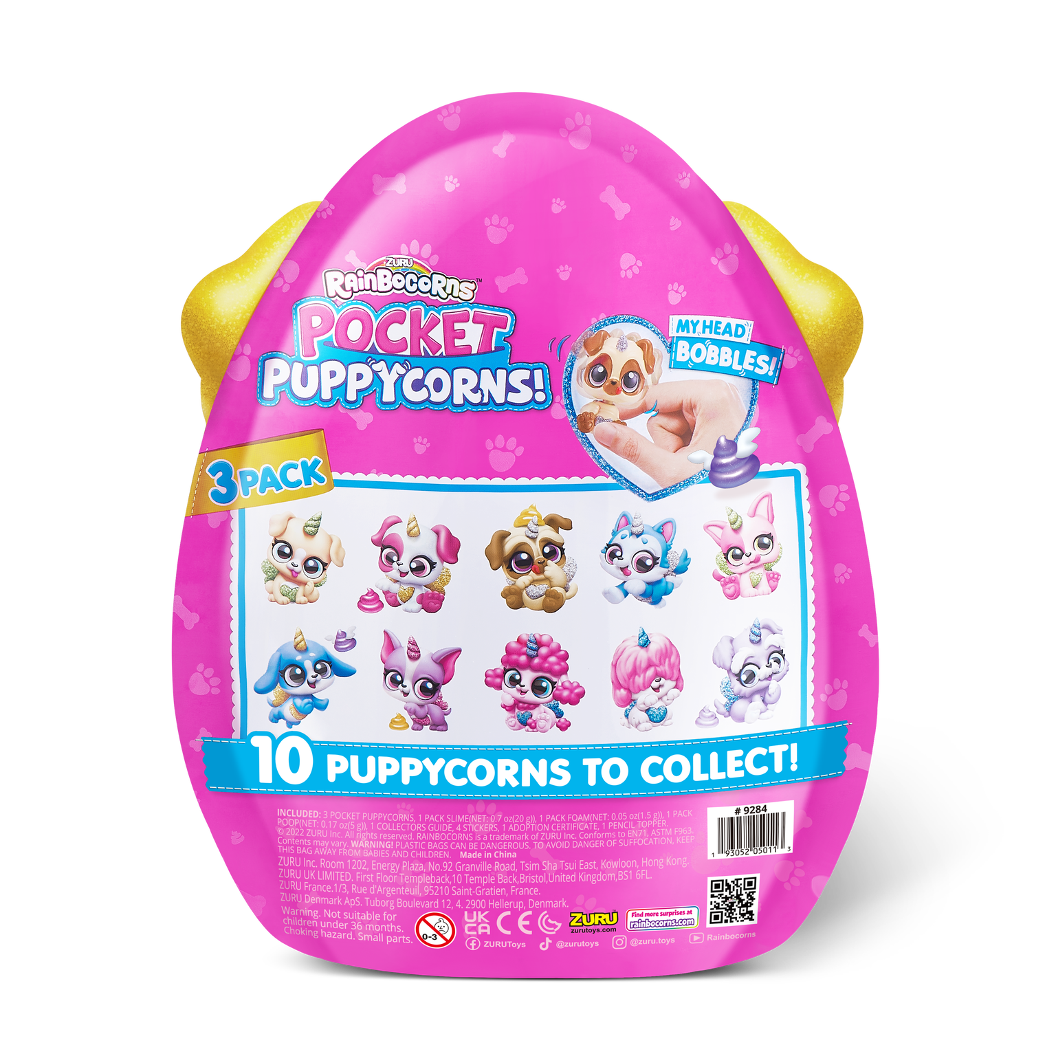 RAINBOCORNS figūrėlė su aksesuarais Pocket Puppycorn, 1 serija, 10 aksesuarų, 9284-1