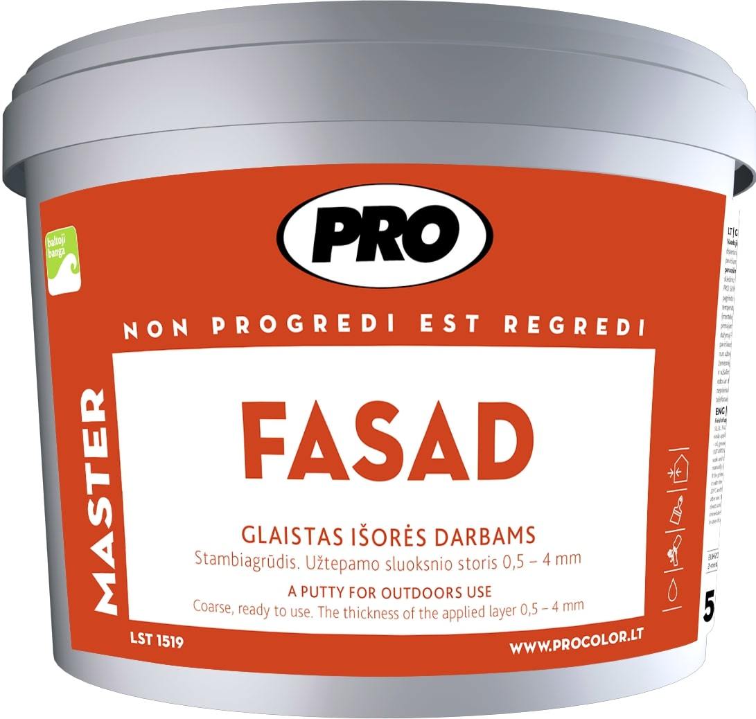 Stambiagrūdis glaistas FASAD, 15 kg-0