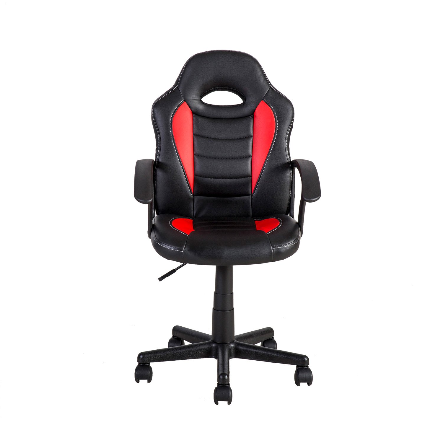 Biuro kėdė FORMULA-1 55x56xH88,5-99,5cm, juoda/raudona