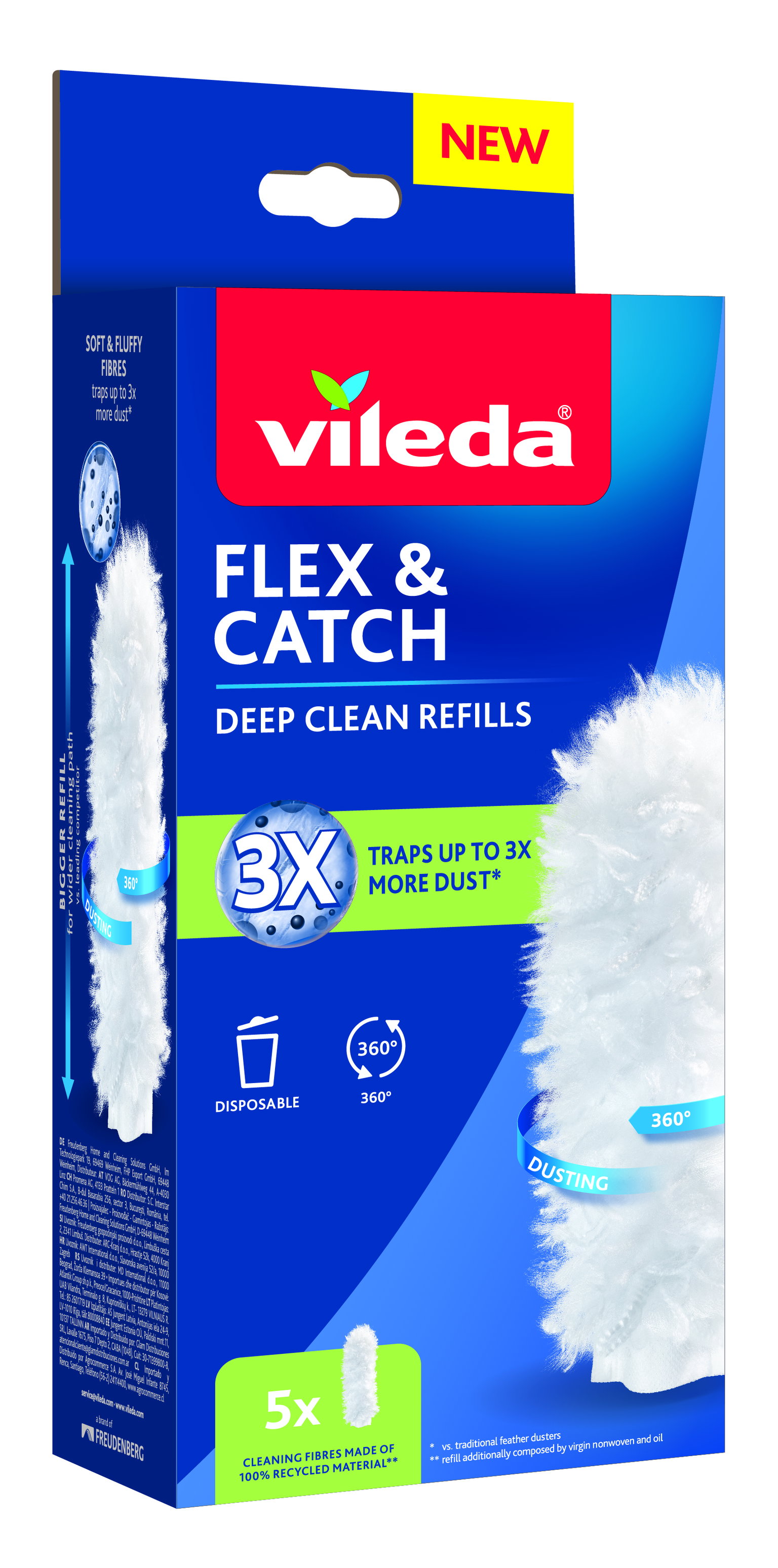 Dulkių šluotelės papildymas VILEDA Flex & Catch 5 vnt. - 1