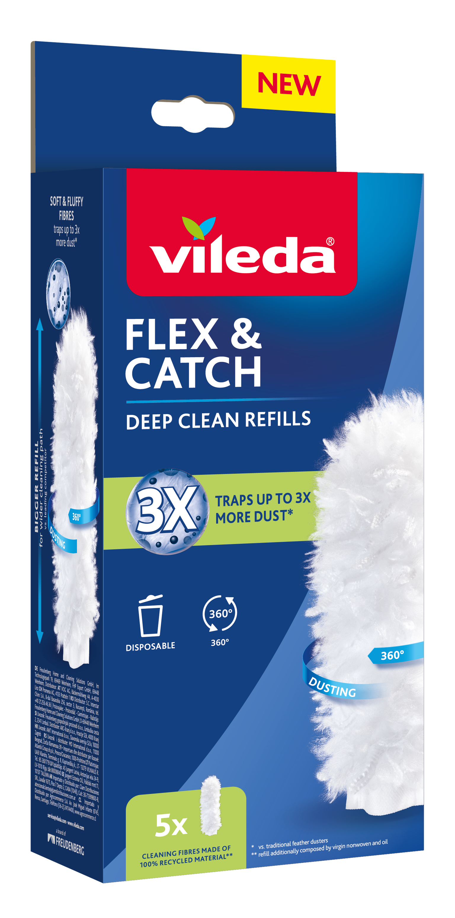 Dulkių šluotelės papildymas VILEDA Flex & Catch 5 vnt. - 2