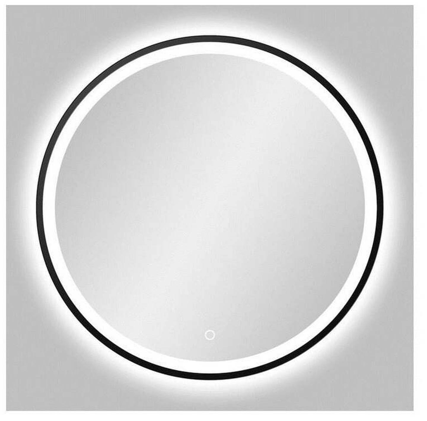 Vonios veidrodis VENTO PARMA 60, LED 5000-5500K, sens. jungikl., juodos sp. rėmas, Ø60 cm-0