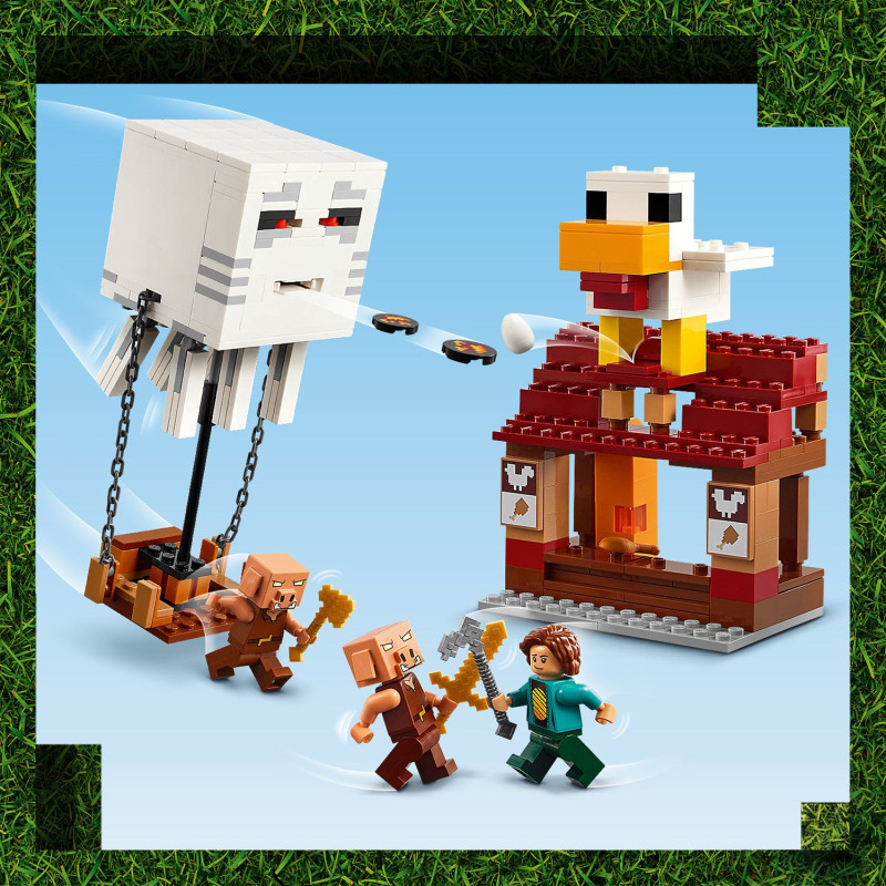Konstruktorius LEGO Minecraft The Ghast Balloon Village Attack - 3