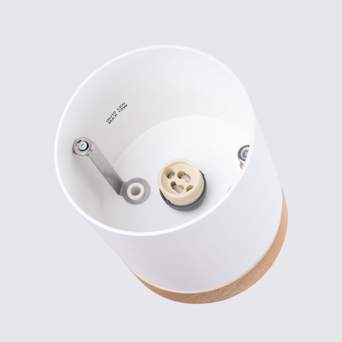 Lubinis šviestuvas SOLLUX RIF, 1xGU10, max 10 W LED, balta/natūrali mediena - 5