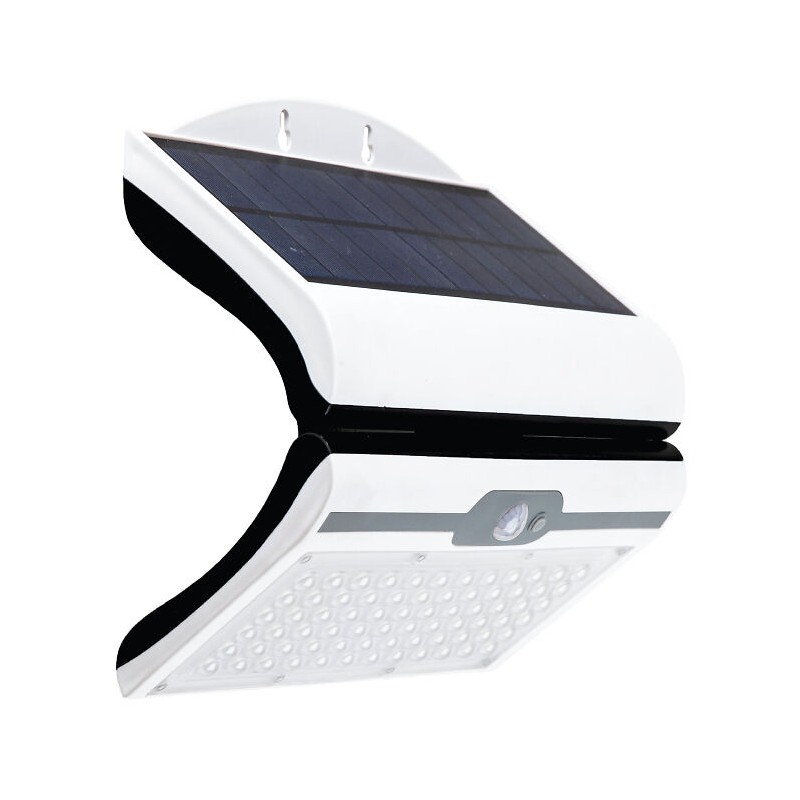 Sieninis LED lauko šviestuvas SPECTOR LIGHT, įkr., saulės energija, IP44,2,5W,7000K,220lm,balt., sp.-0