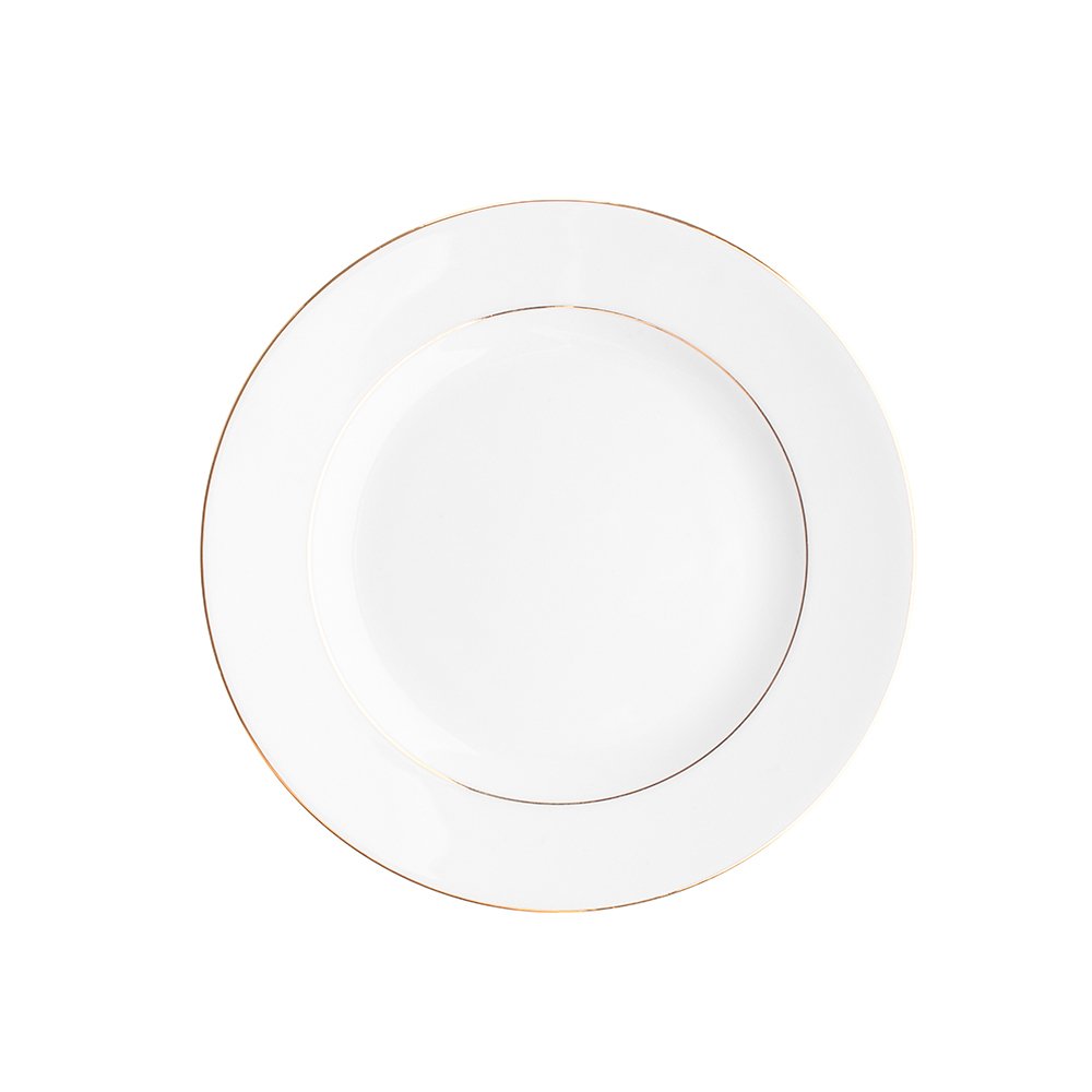 Porcelianinė desertinė lėkštė MariaPaula Classic Gold, baltos sp., ø 17 cm