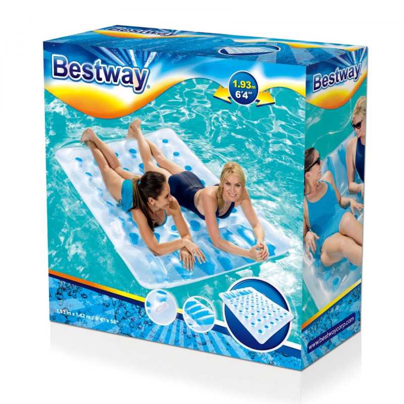 Dvigubas pripučiamas čiužinys BESTWAY Double Pool Lounger, 193 x 142 cm - 5