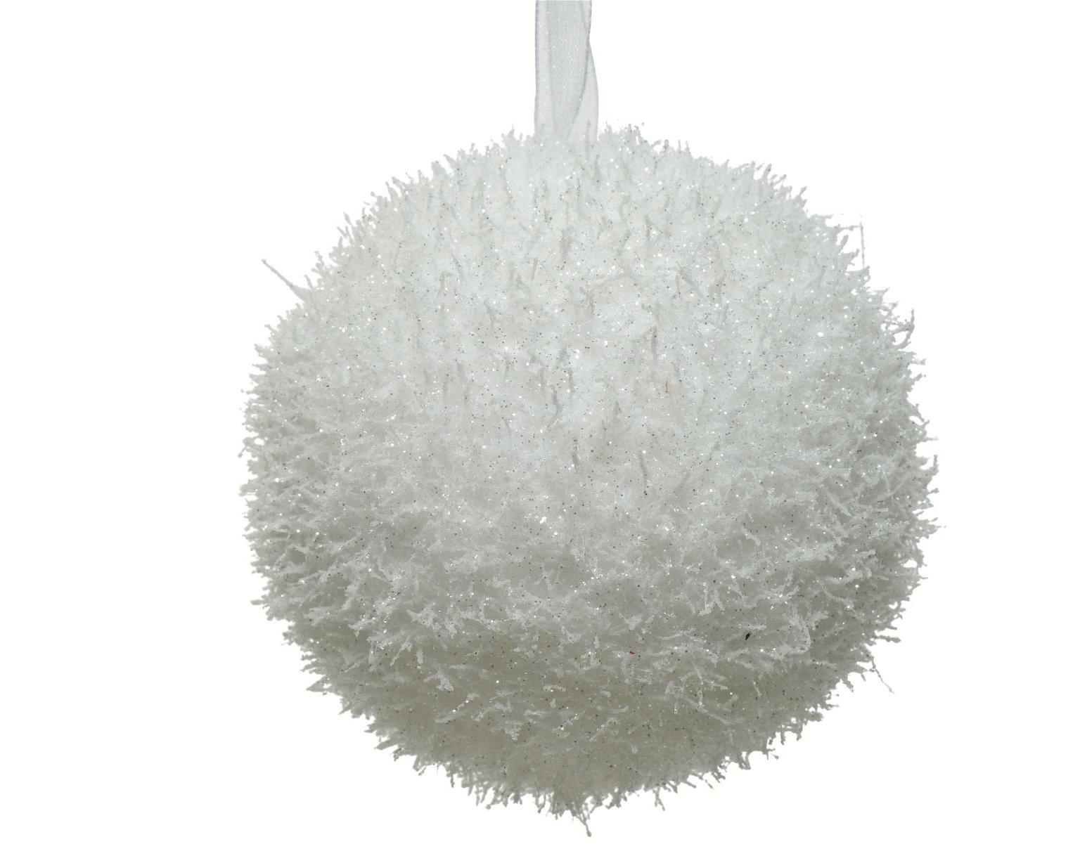 Kalėdinis eglės žaisliukas SNOW, baltos sp., 8 cm, 1 vnt.
