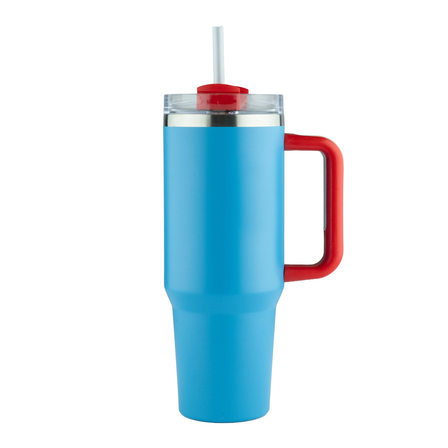 Gertuvė su šiaudeliu UNIWELL, mėlynos/raudonos sp., 1,2 l - 4