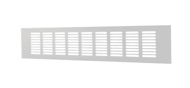 Aliumininės ventiliacijos grotelės RA650, 60 x 500 mm, baltos sp.