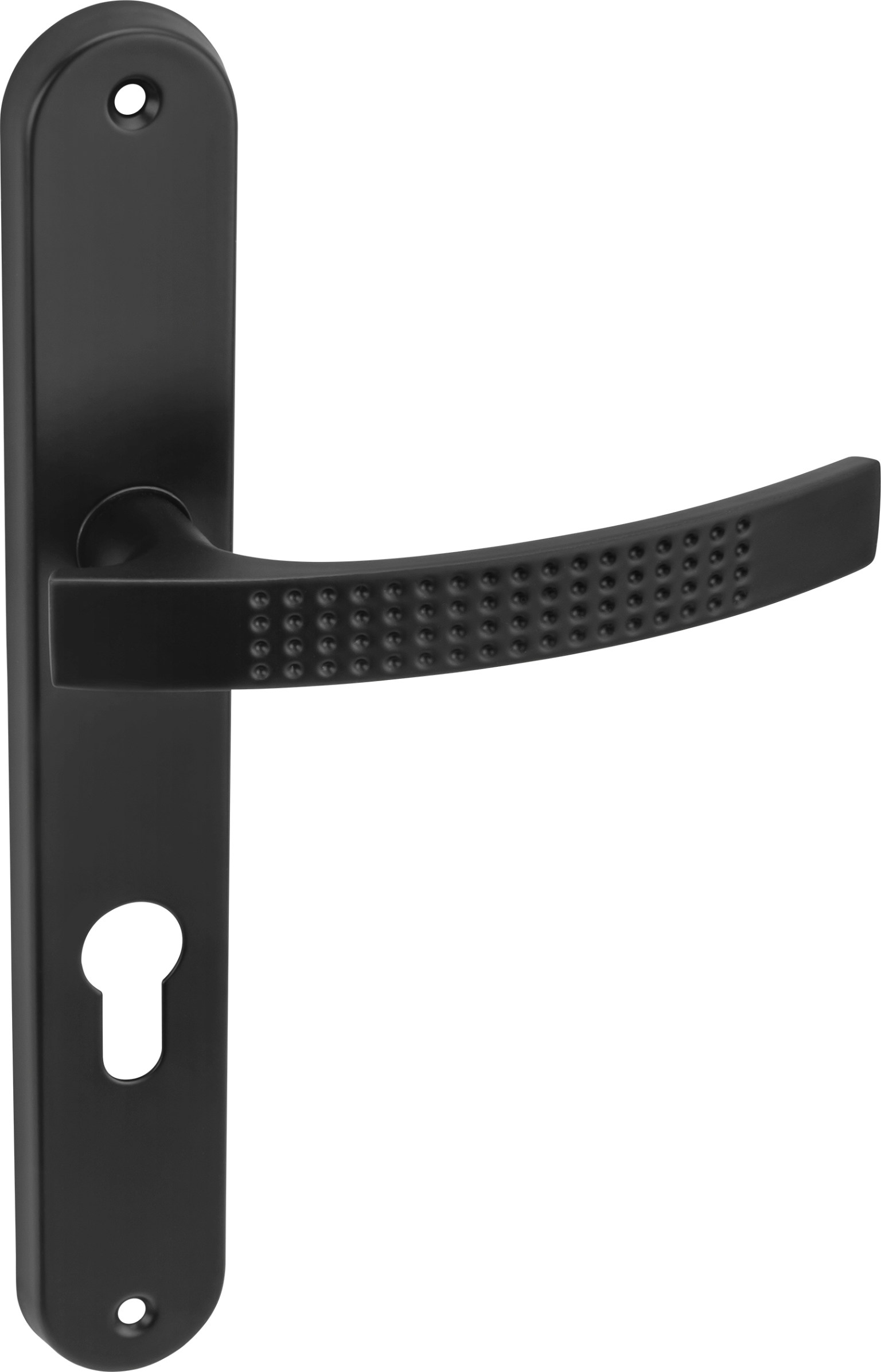 Durų rankena TEO, 72 mm, apvali, juodos spalvos