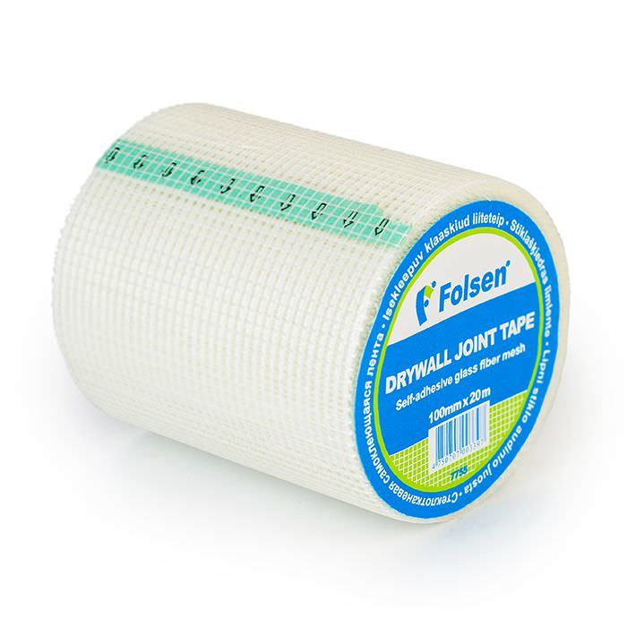Armavimo tinklelio juosta FOLSEN, skirta gipso kartonui, 0,1 x 20 m-0