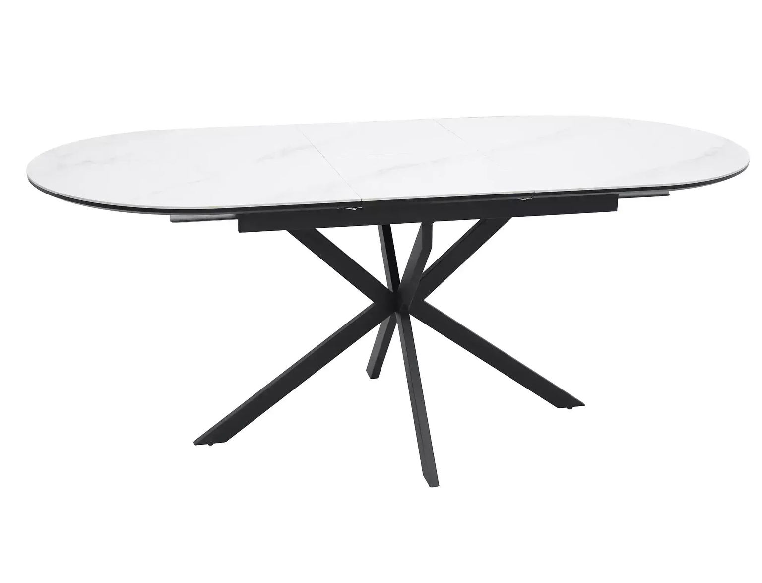Valgomojo stalas Gaston Ceramic 140, 140 x 80 cm, balta-0